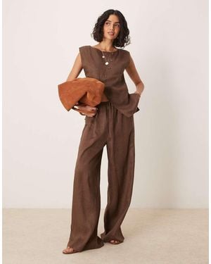 Vrg Grl Raya Inen Trousers - Natural