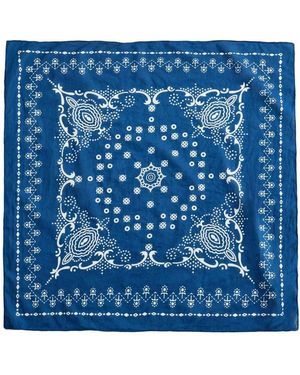 Oysho Printed 100% Cotton Bandana - Blue