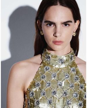 ASOS Top Van Co-Ord Set Met Franje En Lovertjes, Halternek - Meerkleurig