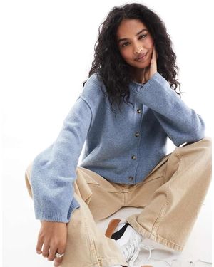 Pull&Bear Cosy Knitted Cardigan - Blue