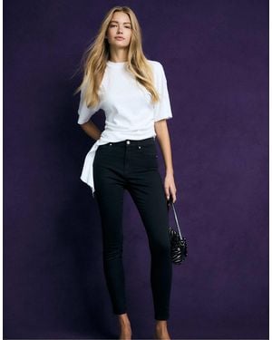 Stradivarius Tall d07 skinny jeans mit normaler bundhöhe - Blau