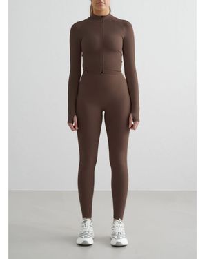Aim'n Macchiato Shape Seamless Zip Jacket - Brown