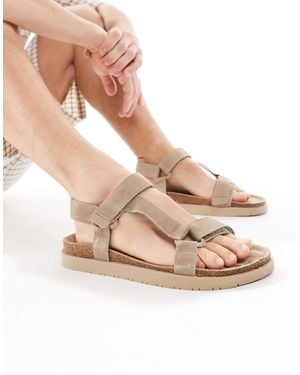 Pull&Bear Multi Strap Sandals - Natural