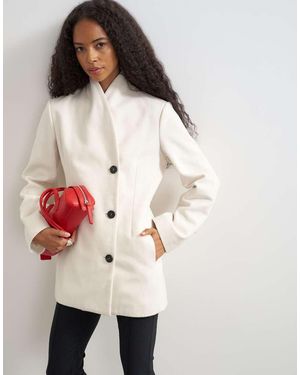 TOPSHOP Abrigo Blazer Formal En-Blanco - Neutro