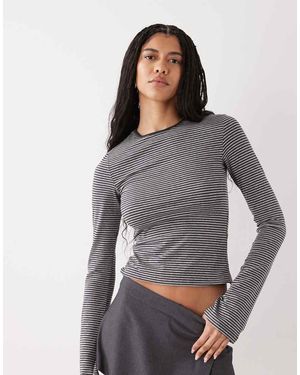 Weekday Slim Long Sleeve Top - Grey