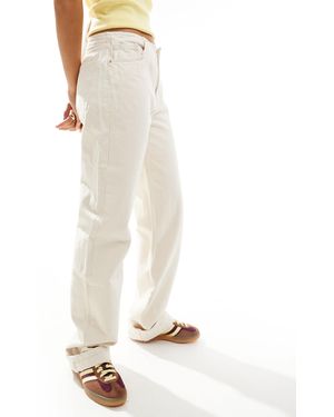 Pull&Bear – gerade geschnittene jeans - Weiß