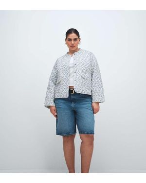 ONLY Giacca Trapuntata A Fiorellini - Grigio