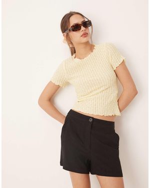 Aware – knapp geschnittenes t-shirt - Natur