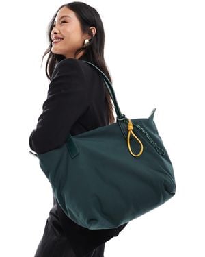 Pull&Bear Nylon Tote Bag With Removable Carabiner - Black