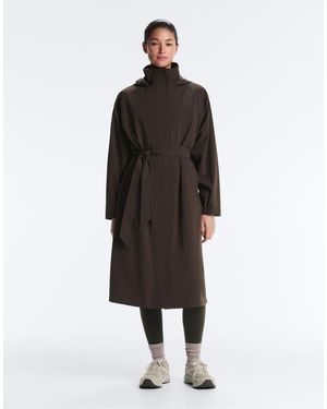 Oysho Long Extra Lightweight 10k Waterproof Jacket - Brown