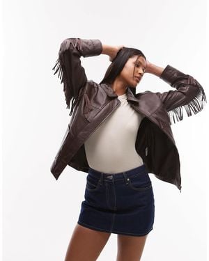 Urbancode – westernjacke aus nappaleder - Mehrfarbig