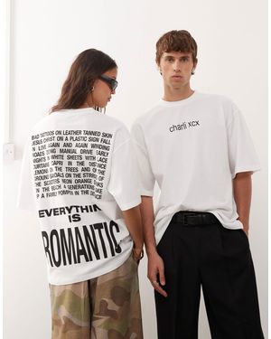 Collusion – unisex – relaxed fit skater-t-shirt - Weiß