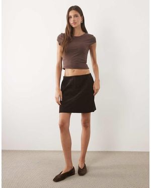 Threadbare Minifalda Chocolate De Pana De - Neutro