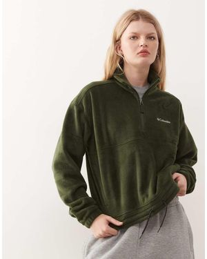 Columbia Polar Verde Con Media Cremallera Brushy Bay De