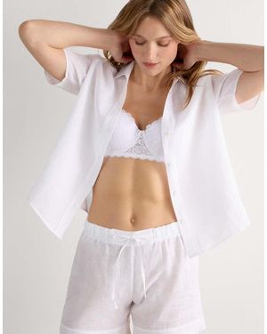 Intimissimi The Pure Linen Plain-Weave Linen Shorts - White