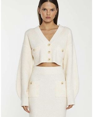 Glamorous V Neck Crop Top - Natural