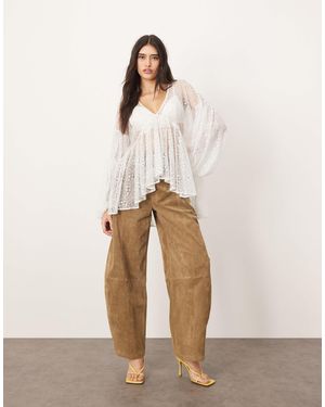 ARRANGE – weite, durchsichtige bluse - Weiß