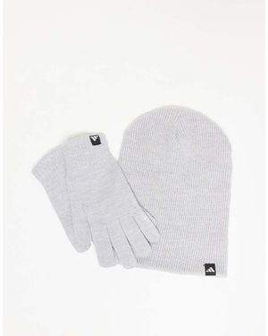 adidas Originals Adidas Training Glove And Beanie Gift Set - White