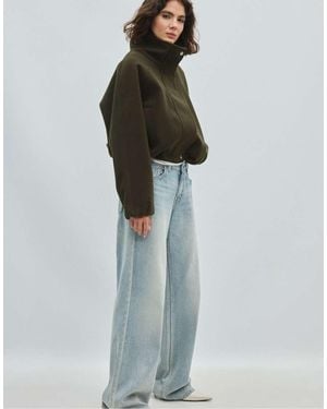 Stradivarius Soft-touch Bomber Jacket - Green