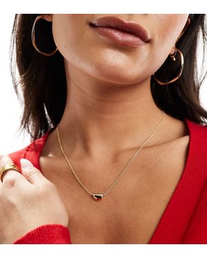 Pieces Scatola Regalo Con Collana Placcata 18 Carati Con Dettaglio A Forma Di Chicco - Marrone