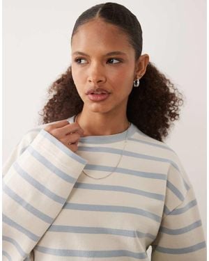 Barbour Fawley Long Sleeve Striped Sweatshirt - Grey