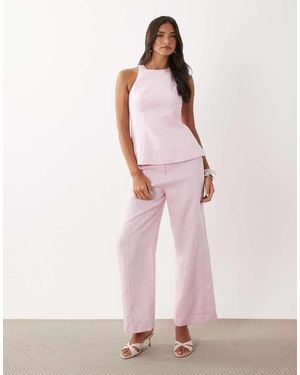 Forever New Tailored Linen Trouser Co-ord - Pink