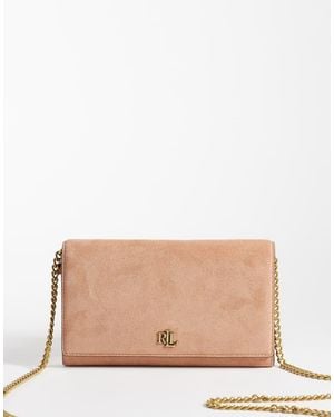 Ralph Lauren Long Chain Suede Bag - Natural