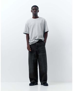 Pull&Bear Geborduurde Skaterjeans - Wit