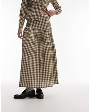 Collusion Drop Waist Maxi Skirt - Natural