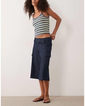 Motel Bensen Cargo Capri Trousers - Blue