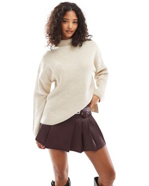 Pimkie – hochgeschlossener strickpullover - Weiß