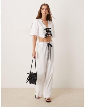 Sister Jane – hose aus lochstickerei - Natur