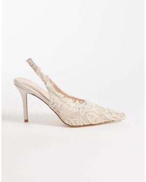 Raid Annona Slingback Heeled Pumps - White