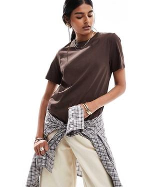Pieces Boxy T-shirt - Brown