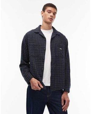 Obey Adams Long Sleeve Flannel Shirt - Blue