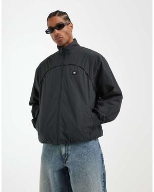 DOUBLE A by WOOD WOOD 100% Cotton Frankie Zip Through Funnel Jacket - Blue