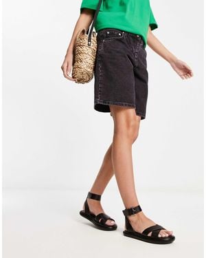 ONLY Cross Front Buckle Sandals - Black