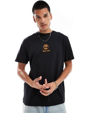Timberland Small Central Logo T-Shirt - Black