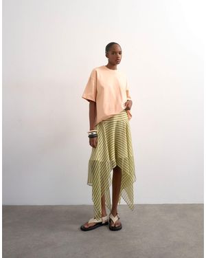 TOPSHOP Handkerchief Hem Skirt - Green