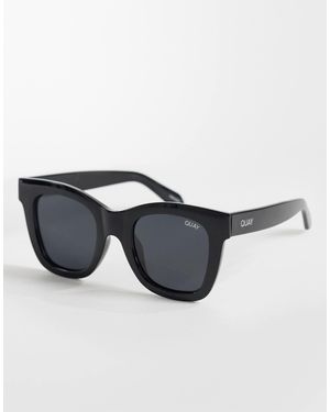 Quay Quay – after hours – eckige sonnenbrille - Schwarz