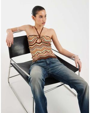 Motel Anona Halter Top - Blue