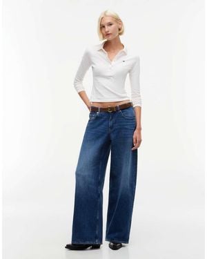 Tommy Hilfiger Vaqueros Holgados De Talle Bajo Daisy En Lavado Oscuro-Azul Marino