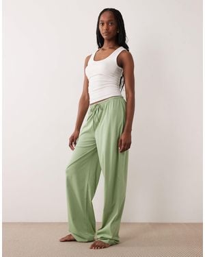 ASOS Asos Design Tall Mix & Match Cotton Pajama Trouser - Green