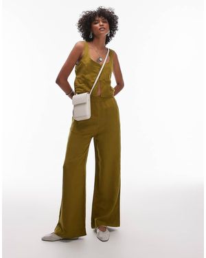 Rhythm Pantalones Oliva De Pernera Ancha Maya De - Verde