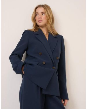 Nobody's Child Alicia Double Breasted Blazer - Blue