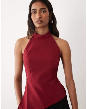 Miss Selfridge Tailored Backless Halter Top