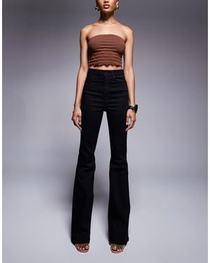 ASOS Asos Design Tall Power Stretch Sculpt Flare Jeans - Blue