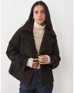 Abercrombie & Fitch Wool Blend Jacket - Black