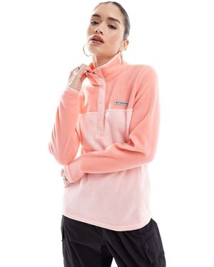 Columbia Polar Sin Aberturas Con Media Tapeta De Botones De Presión Benton Springs Ii De - Rosa