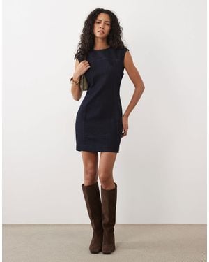 Mango Denim Mini Dress - Blue